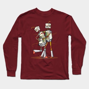 Robot Love Valentine Long Sleeve T-Shirt